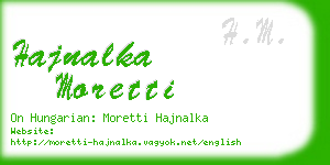 hajnalka moretti business card